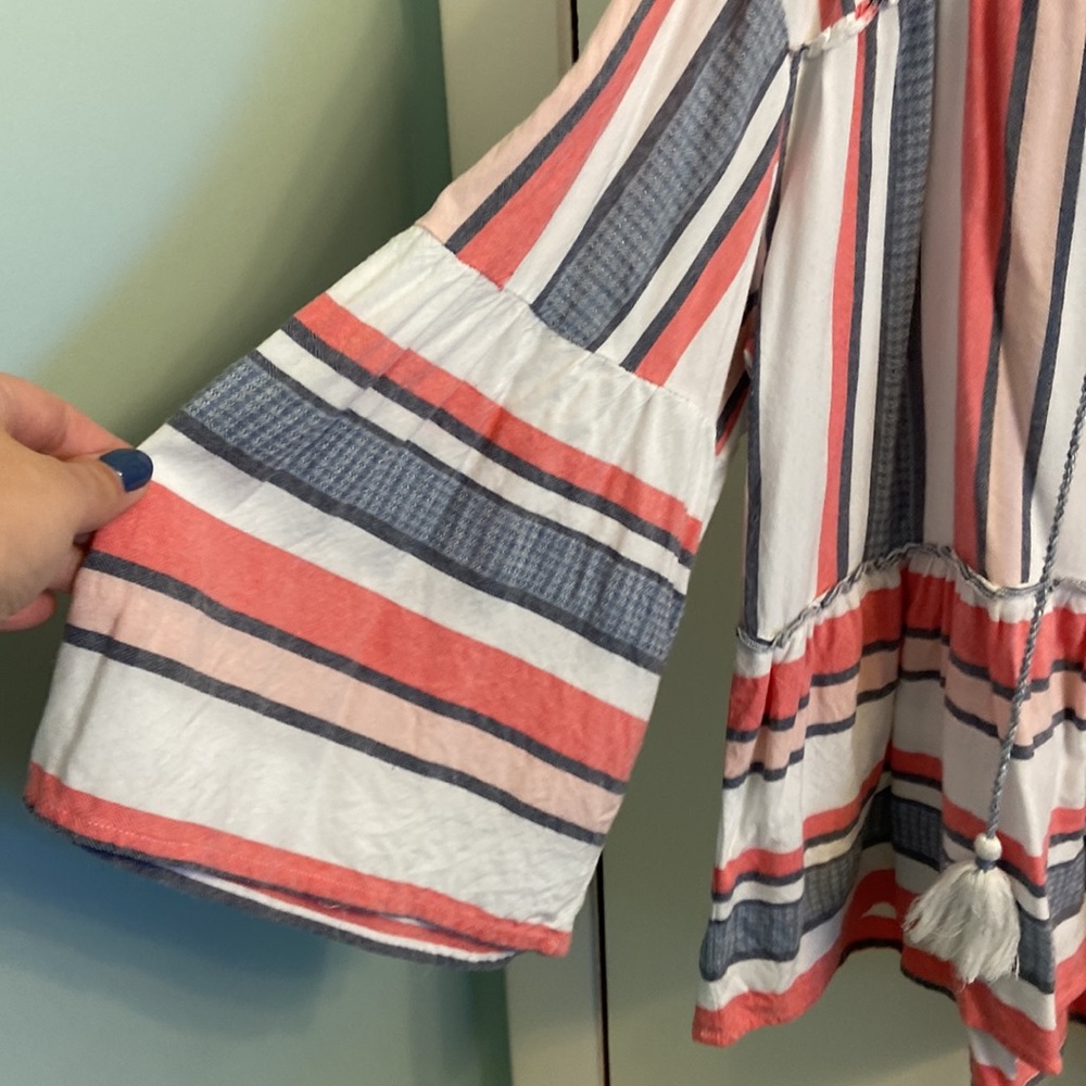 A.n.a. Three Quarter Sleeve Ruffle Top - Picture 3 of 5